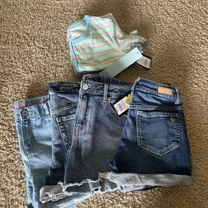 Stylish Denim Shorts With Romper Size 14/16